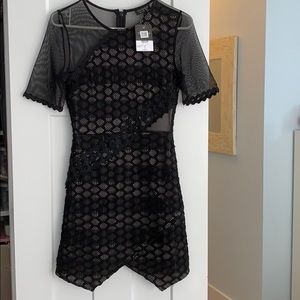 Topshop Black Mesh Dress